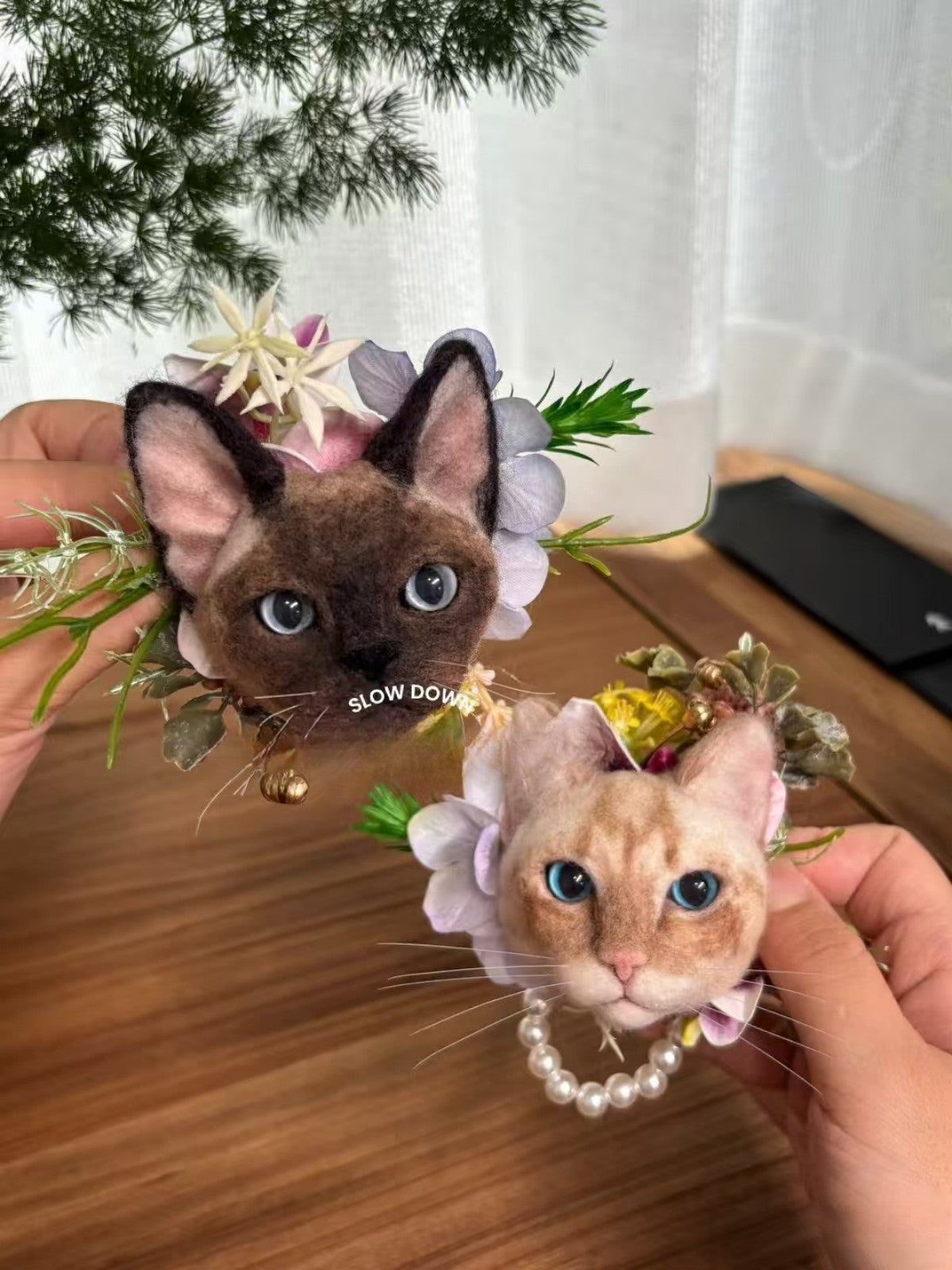 Pet wool felt chest decoration, wrist decoration, hand bouquet